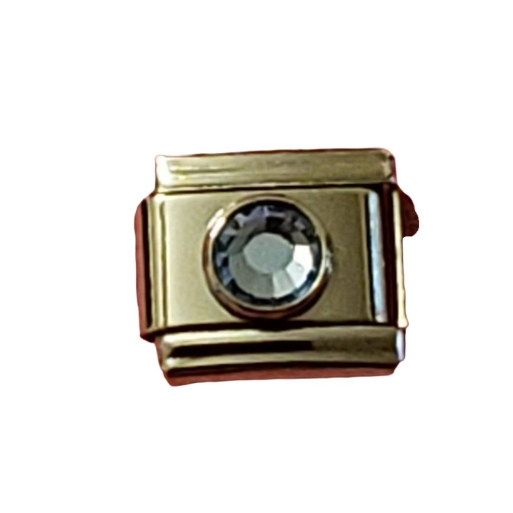 December Circle 9mm charm for Italian Charm Bracelet, Unisex